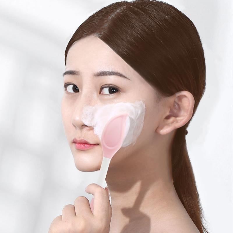 Face Mask Silicone - Double Head Facial Mask Brush Silicone