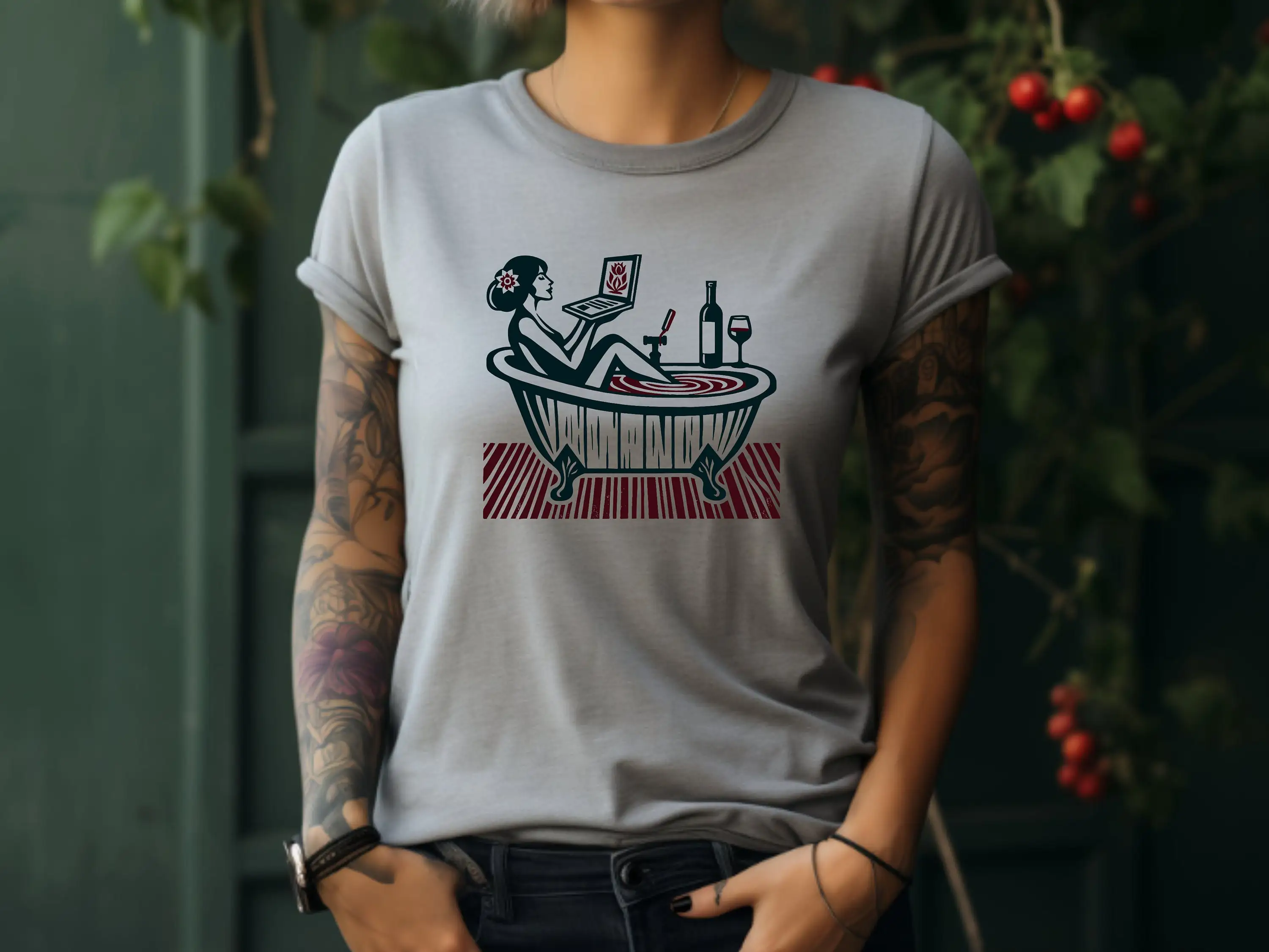 Self Care T Shirt Wine Lover B - Spa Wellness The Fort ulasan dan harga