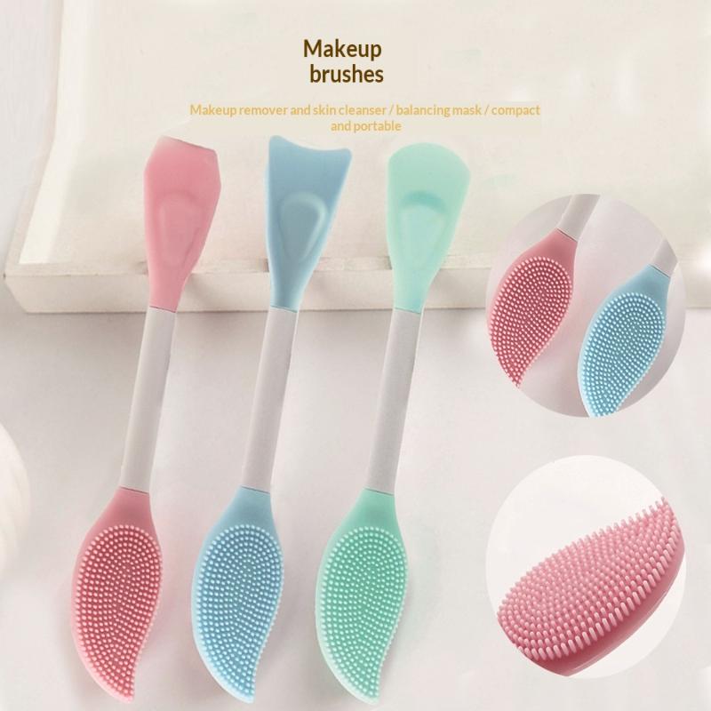 Double Head Facial Mask Brush  - Face Mask Silicone ulasan dan harga